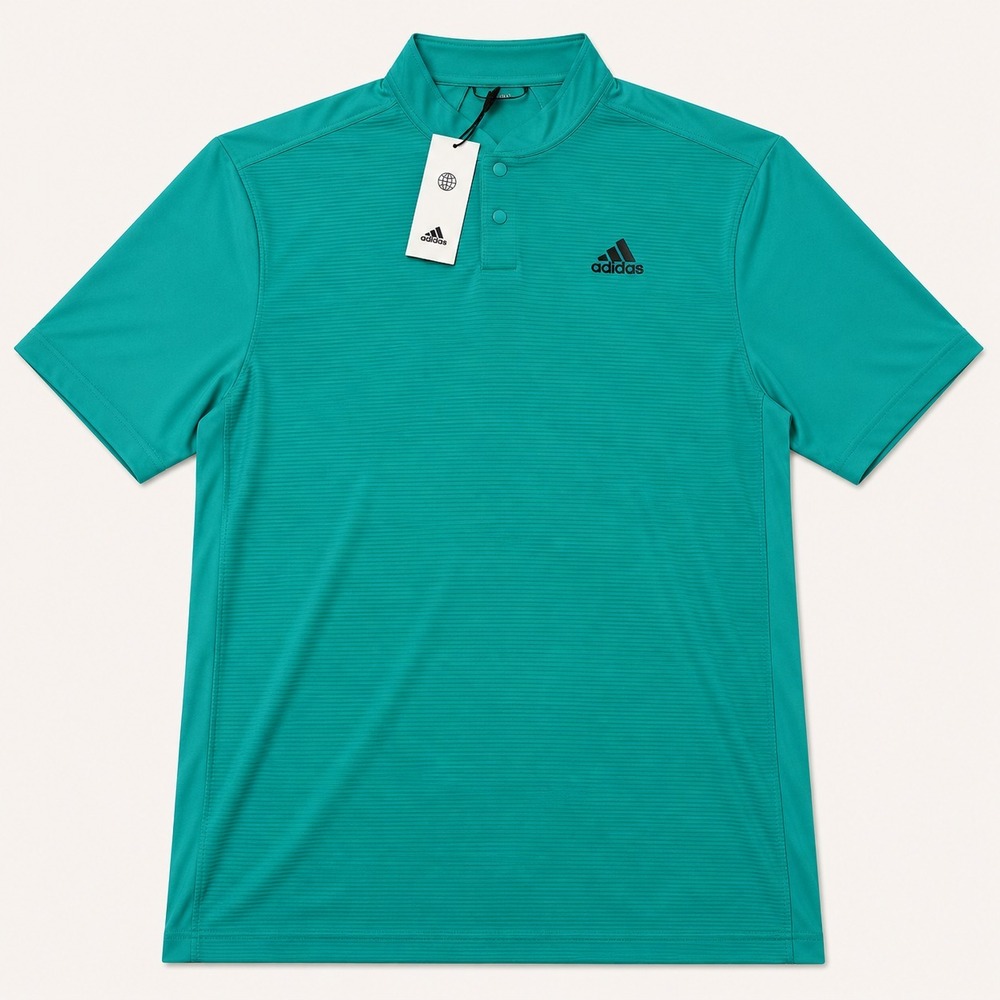 Adidas Golf Polo Shirt Mens Medium Blue Performance Parley NWT Golf